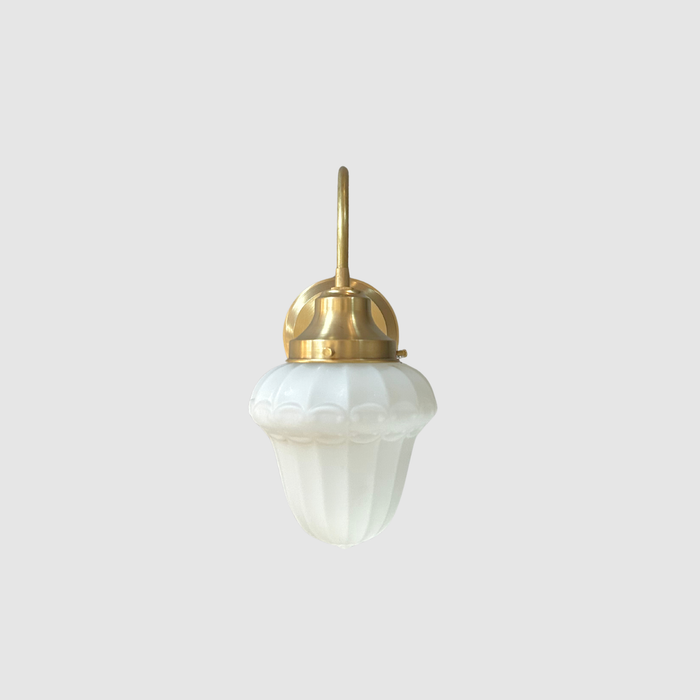 Antique Frosted Acorn Arch Sconce