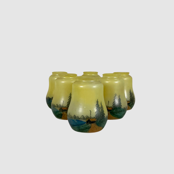 Hand Painted Folk Art Sconce Shades - SET OF 5