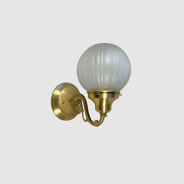 Ornate Fluted Globe Pin Up Sconce