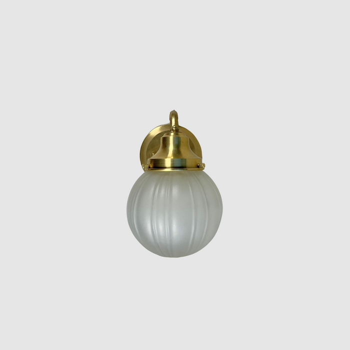 Ornate Fluted Globe Pin Up Sconce