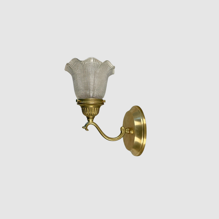 Ruffled Holophane Wall Sconce