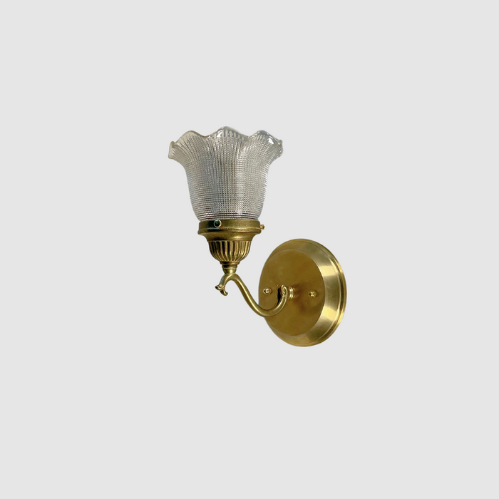 Ruffled Holophane Wall Sconce