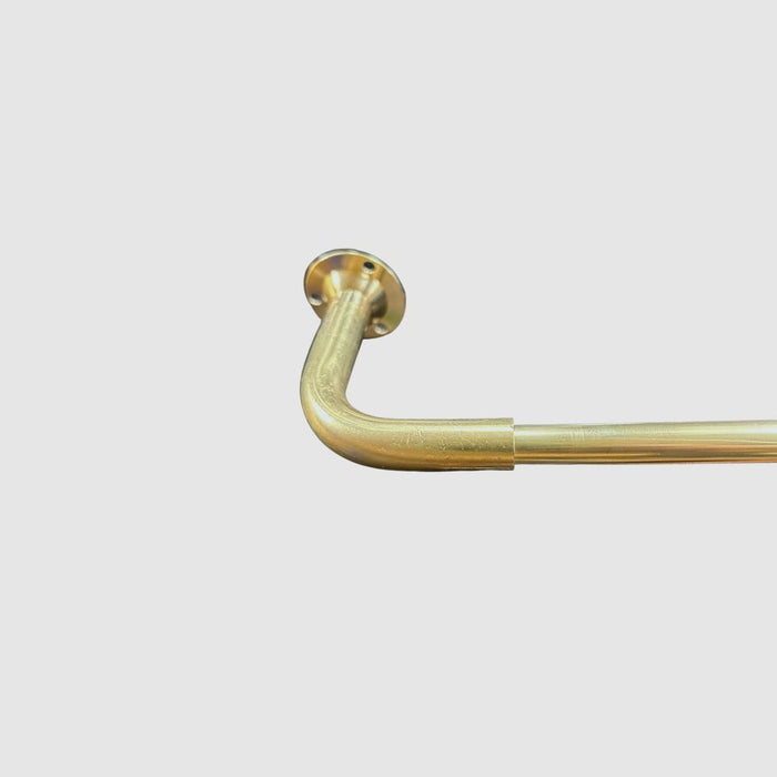 French Return Brass Cafe Curtain Rod