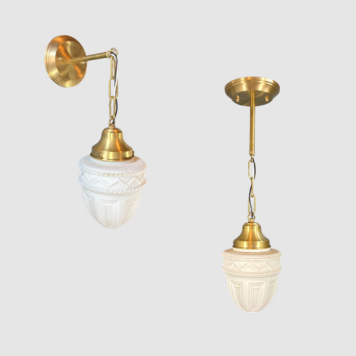 Art Nouveau Pendant Light Fixture / Wall Sconce