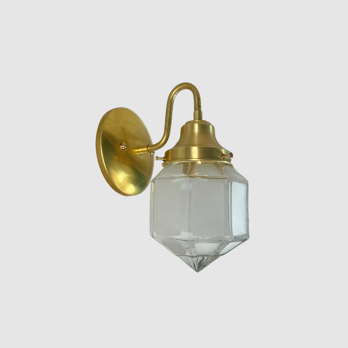 Geometric Brass Wall Sconce
