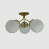 Glass Globe Tripod Flush Mount Light - Pepe & Carols