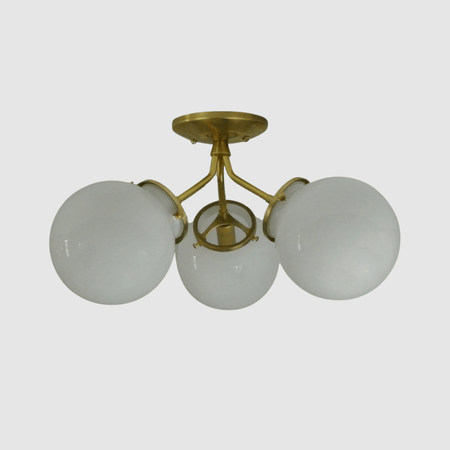 Glass Globe Tripod Flush Mount Light - Pepe & Carols