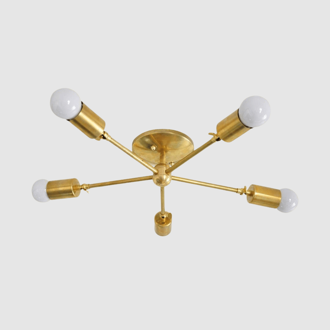 Adjustable 5 Arm Bare Bulb Chandelier - Pepe & Carols