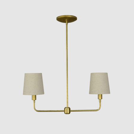 Double Linen Shade Chandelier - Pepe & Carols