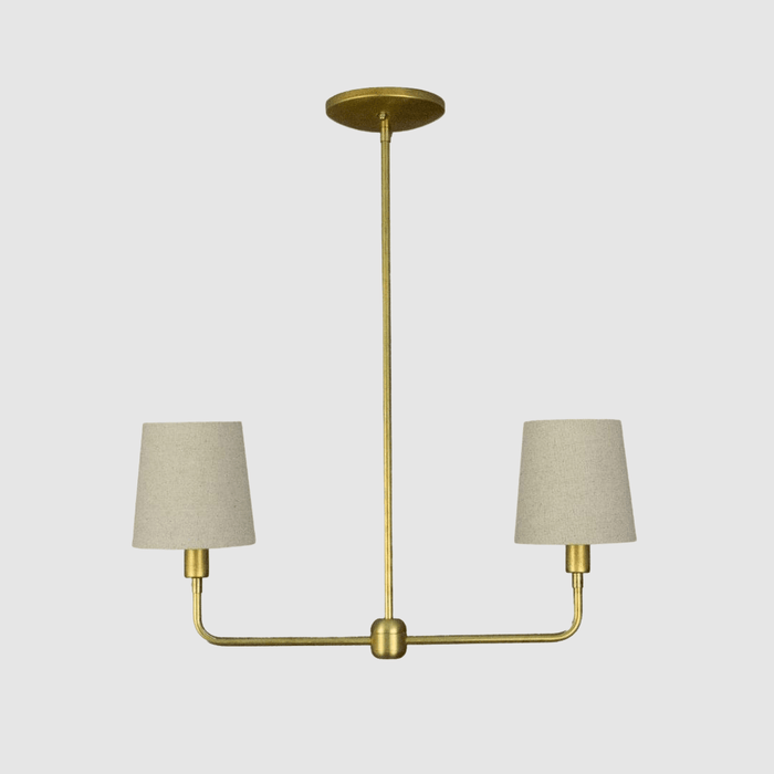 Double Linen Shade Chandelier - Pepe & Carols