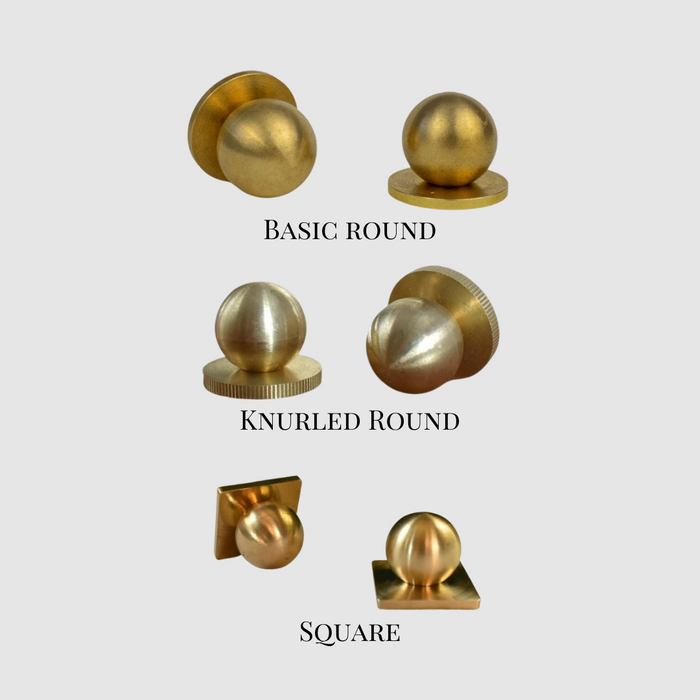 Ball w/ Back Plate Drawer Knob - Pair