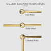 Classic Brass Gallery Shelf Rail - Pepe & Carols