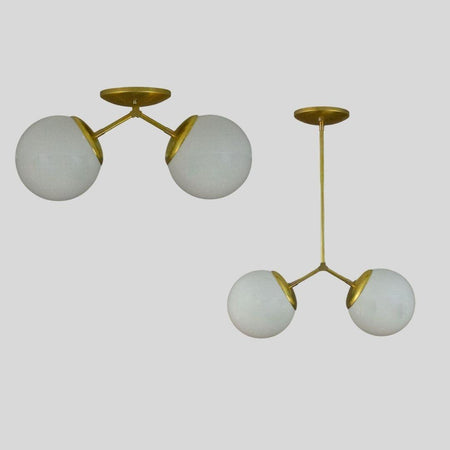 Mid Century Double Light Fixture - Pepe & Carols
