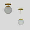 Mini Mid Century Glass Orb Light Fixture - Pepe & Carols