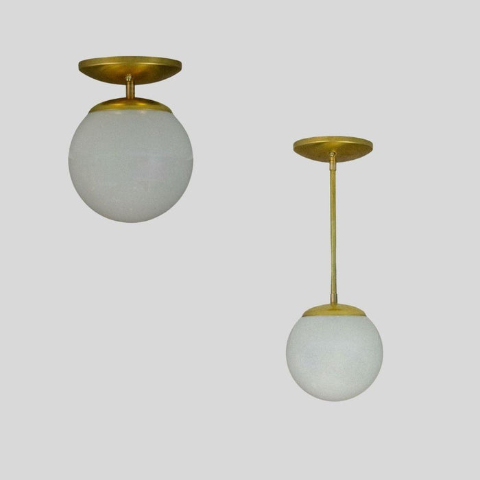 Mini Mid Century Glass Orb Light Fixture - Pepe & Carols